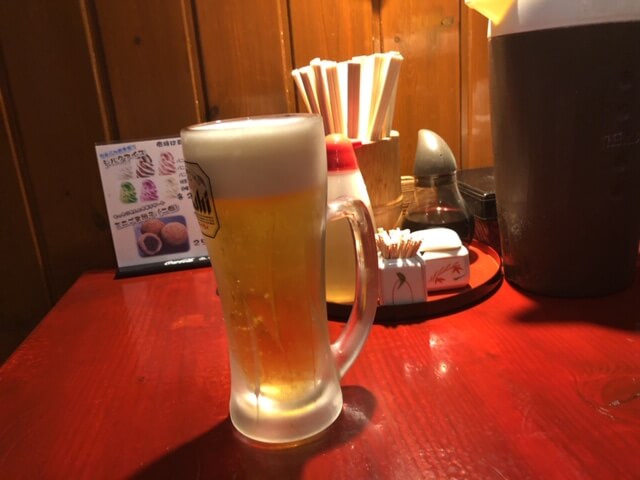 牡丹荘稲里店　ビール