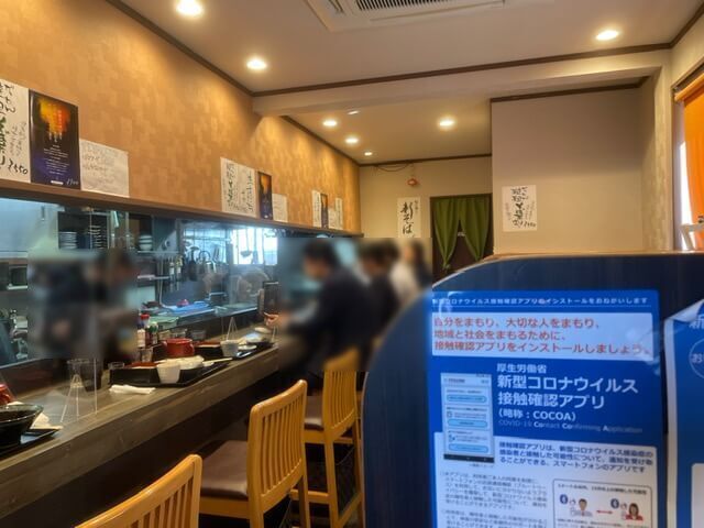 天ぷらと手打ち蕎麦 さわの庵　店内